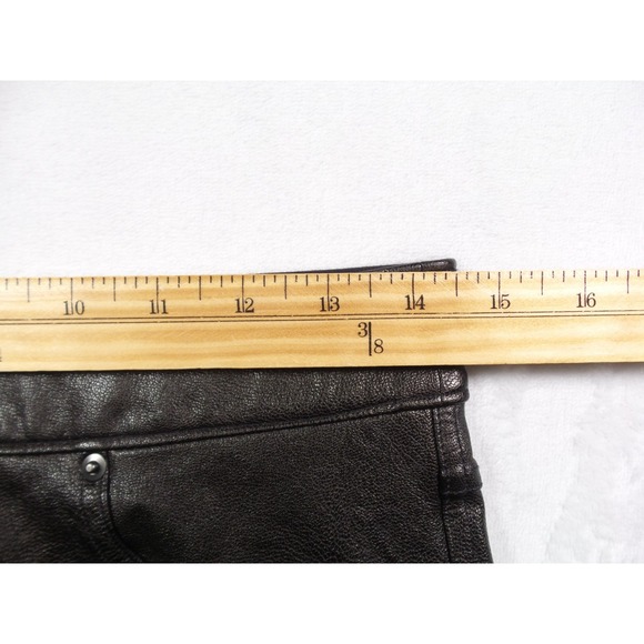 Spanx Pants Womens Size Petite Medium Black Leather-Like Ankle Skinny Pull On - Picture 7 of 14